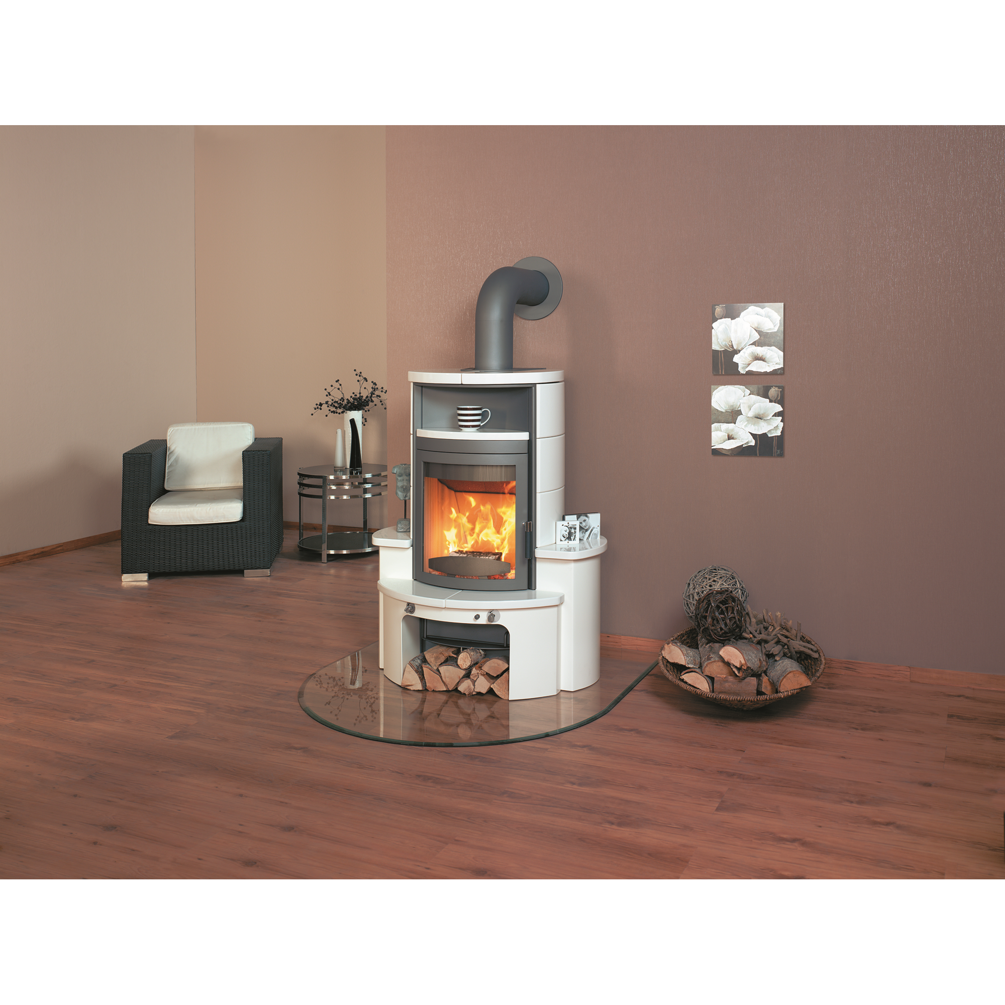 Kaminofen 'Avenso GT ECOplus' titan/creme-weiß 6 kW + product picture
