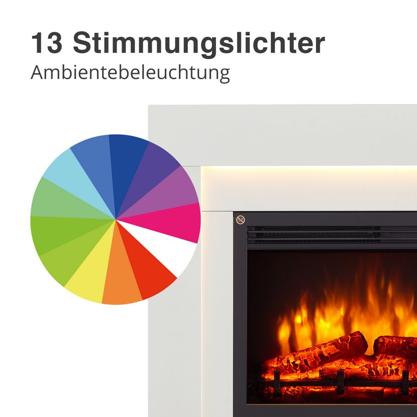 Elektrokamin mit Farbwahl