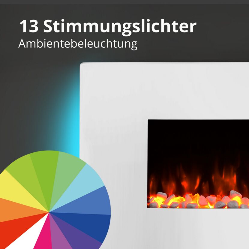 Elektrischer Kamin mit Farbwahl