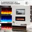 Elektrokamin mit drei verschiedenen Flammenfarben