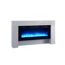 Elektrischer Kamin mit blauer Beleuchtung