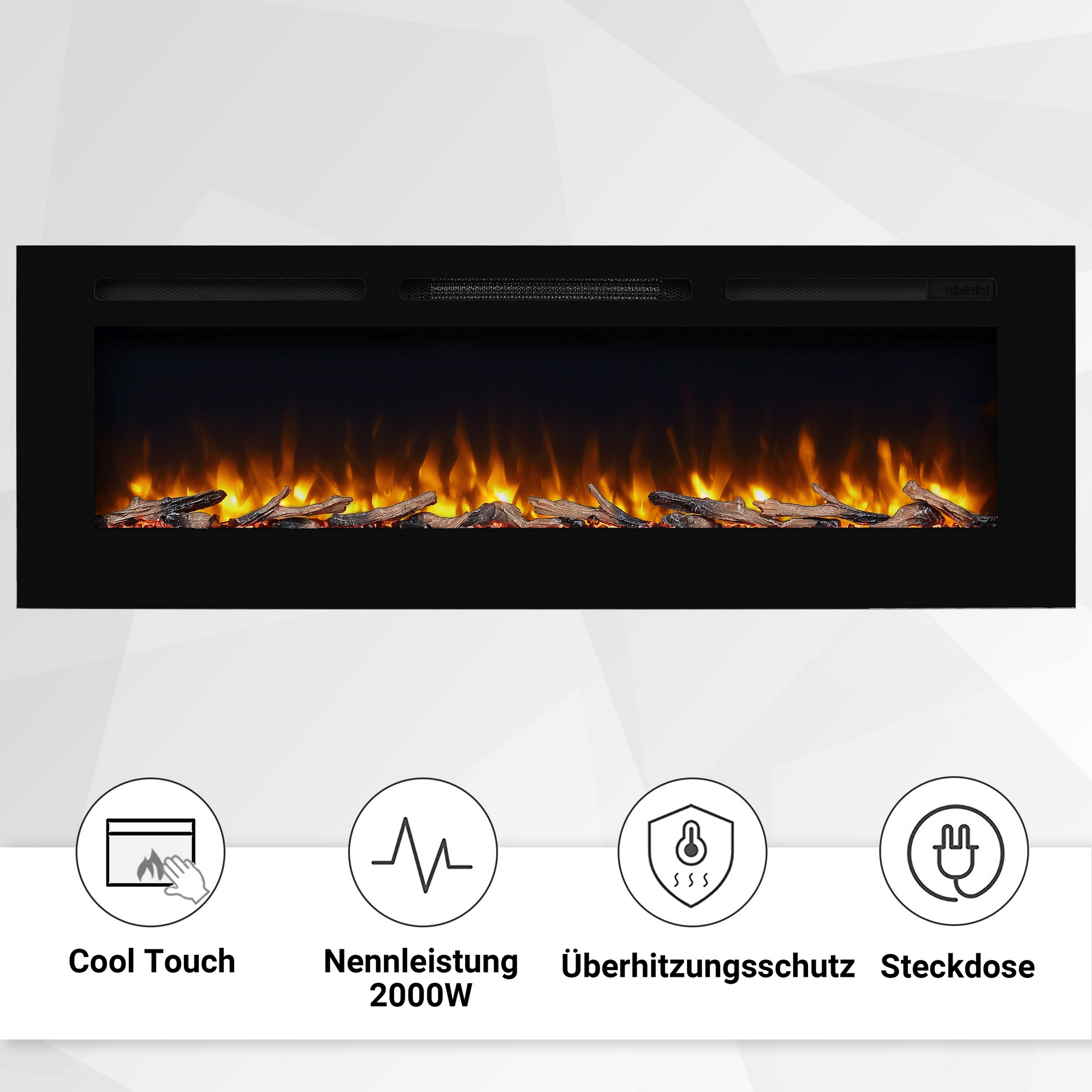 Elektrokamin 'Fiamma 60' schwarz 2 kW + product picture