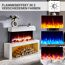 Elektrokamin mit drei verschiedenen Flammenfarben