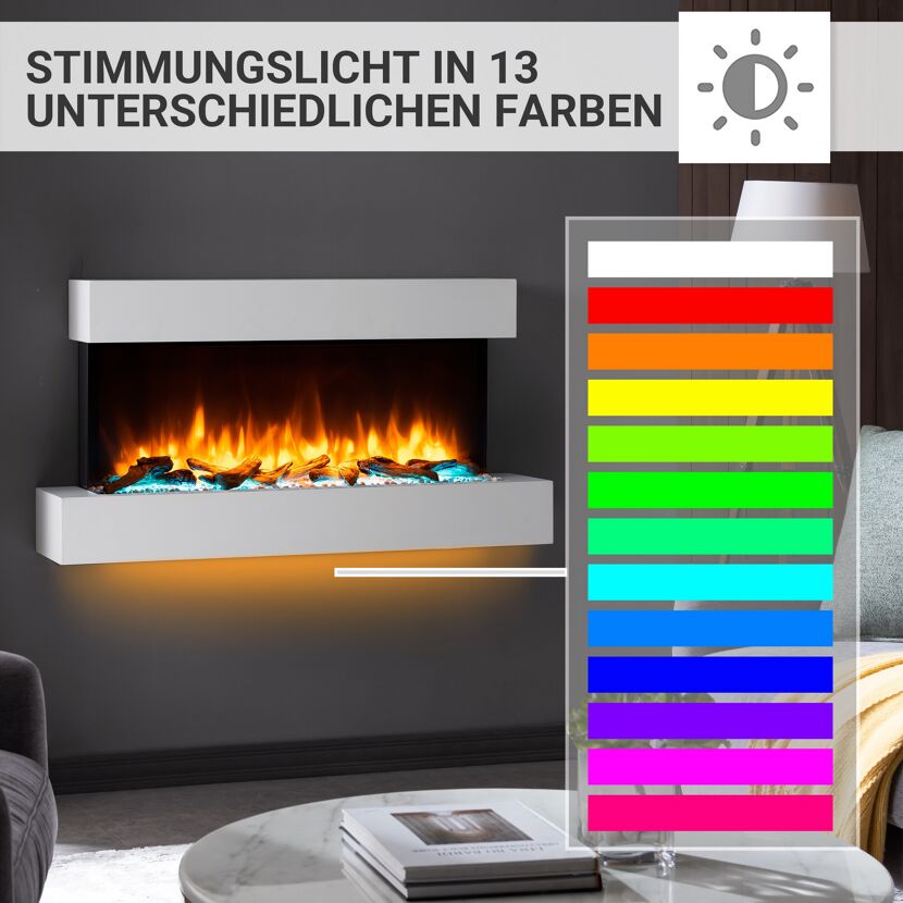 Elektrokamin mit 13 Farben