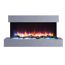 Elektrokamin mit blau-orangenen Flammen