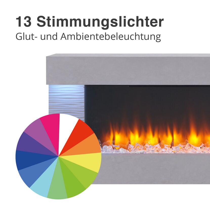 Elektrokamin mit Farbwahl