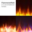 Flammeneffekt in drei Farben: gelb, gelb-pink und gelb-blau