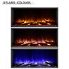 Elektrokamin mit drei verschiedenen Flammenfarben