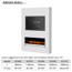 Verkleinertes Bild von Elektro-Einbaukamin 'Amazona 36' schwarz 2000 W, Wifi 3D-Flammeneffekt Fernbedienung 93,2 x 56 x 21 cm