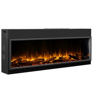 Elektro-Einbaukamin 'Amazona 56' schwarz 2000 W, Wifi 3D-Flammeneffekt Fernbedienung 143,2 x 56 x 21 cm