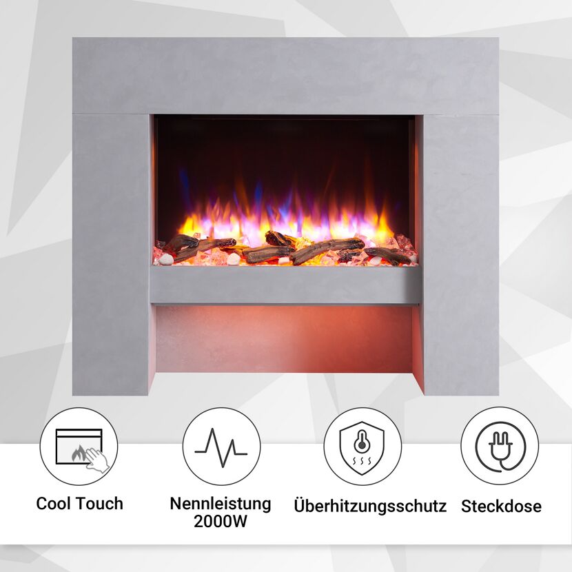 Elektrokamin mit Flammensimulation