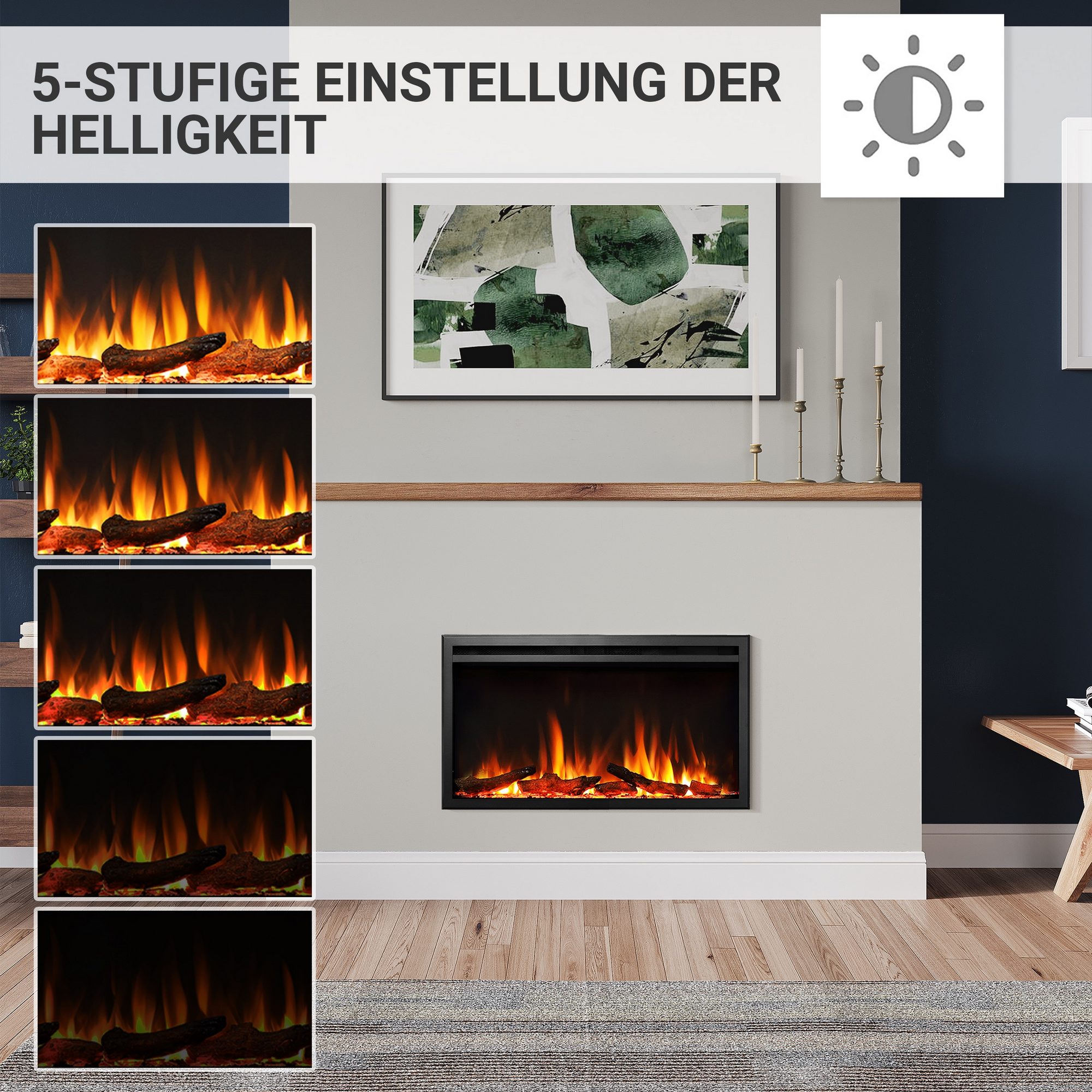 Elektrokamin 'Atalanta 33' schwarz 1,5 kW + product picture