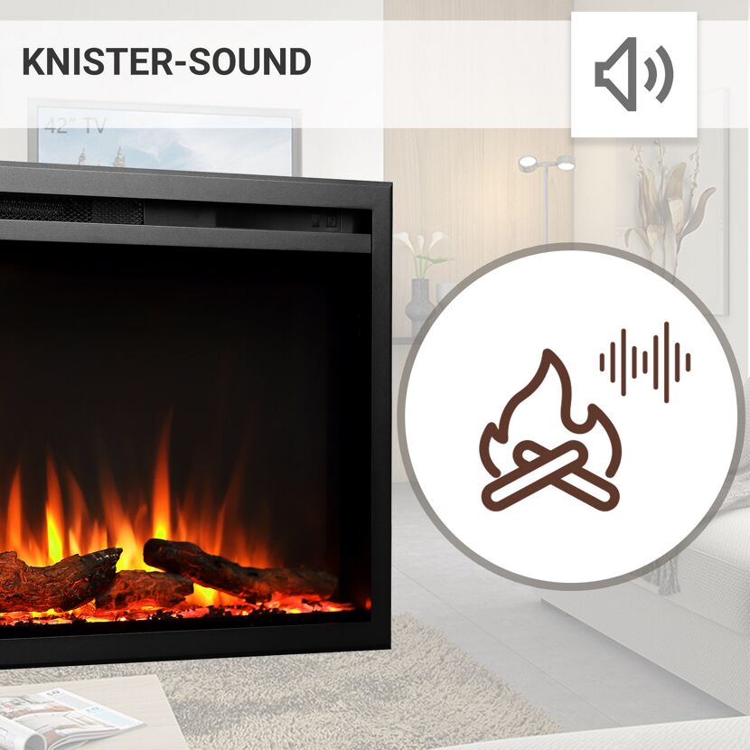 Elektrokamin mit Knister-Sound