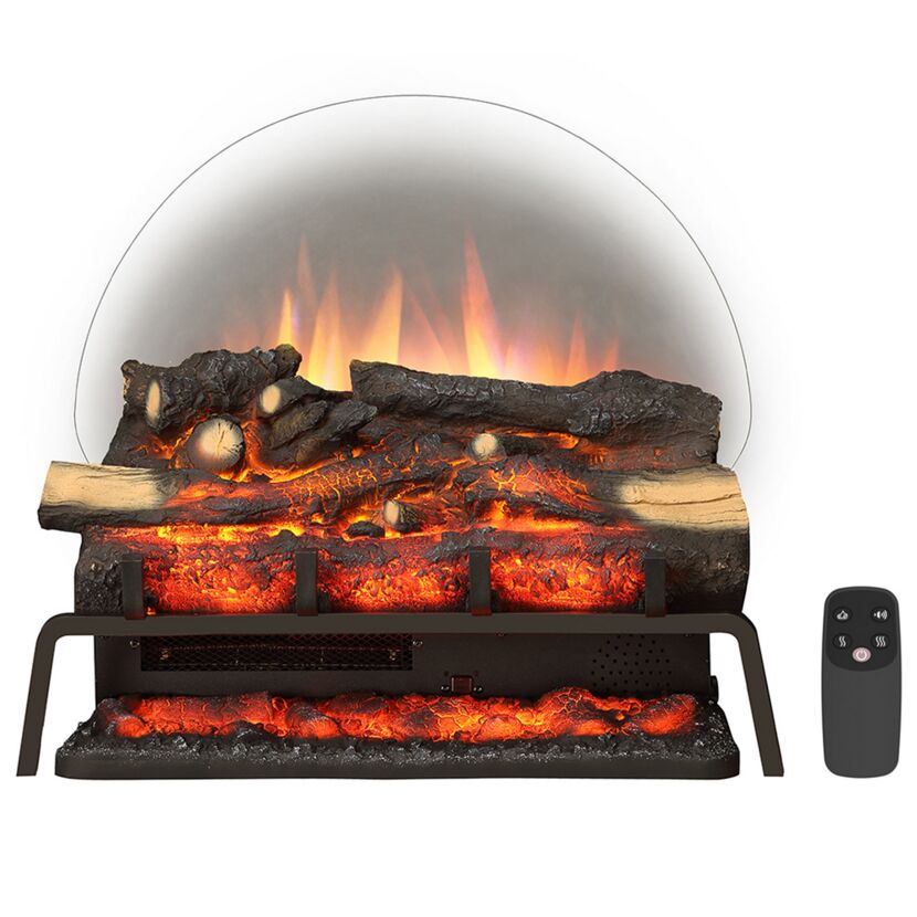 Elektrokamin mit Deko-Holz und Fernbedienung