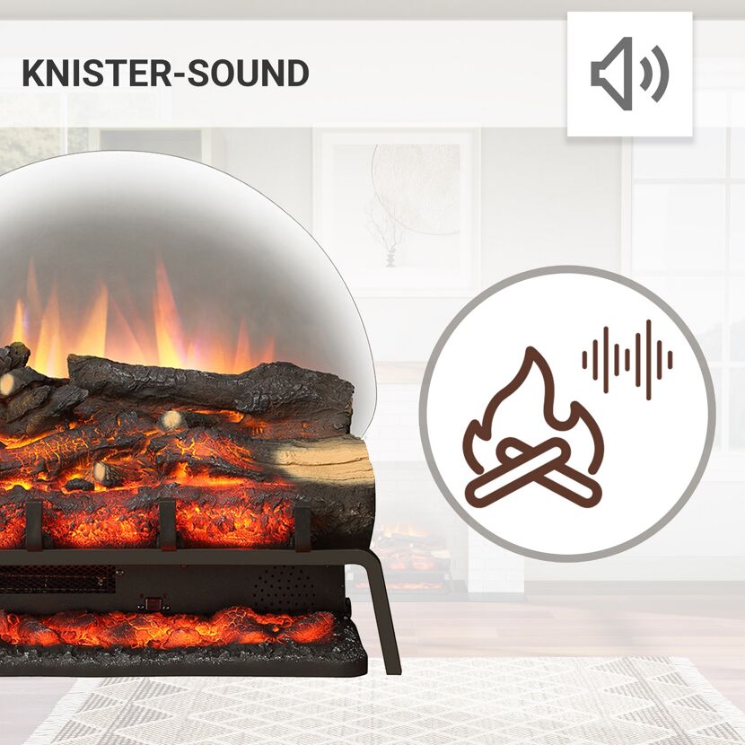 Elektrokamin mit Knister-Sound