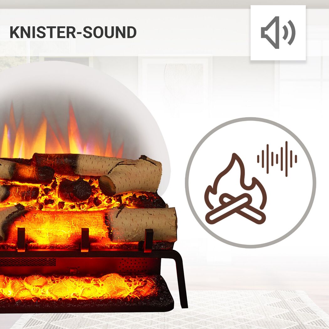 Elektrischer Kamin mit Knistereffekt