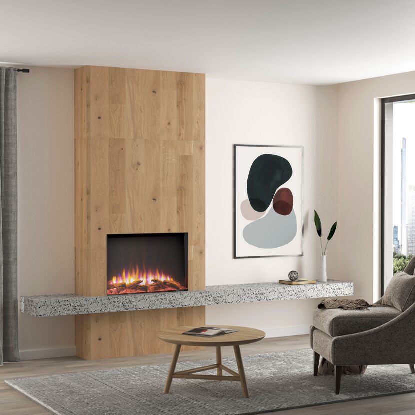 Elektrokamin in Wohnzimmer