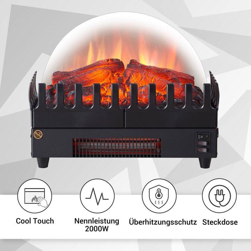 Elektrischer Kamin mit Flammensimulation