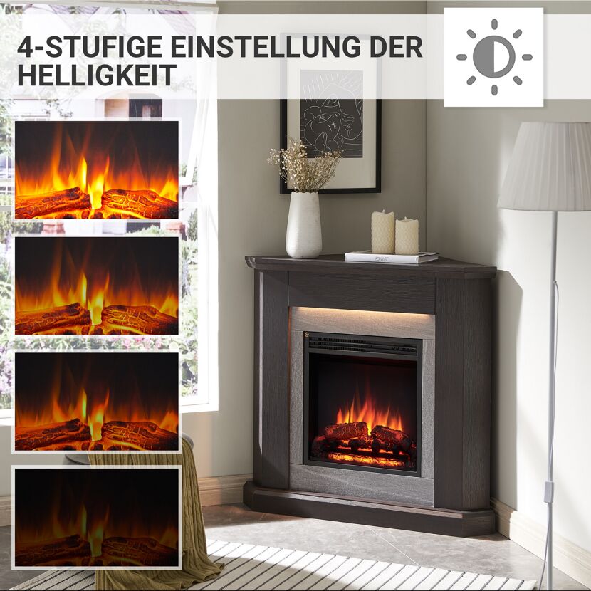 Ecke mit Elektrokamineinsatz