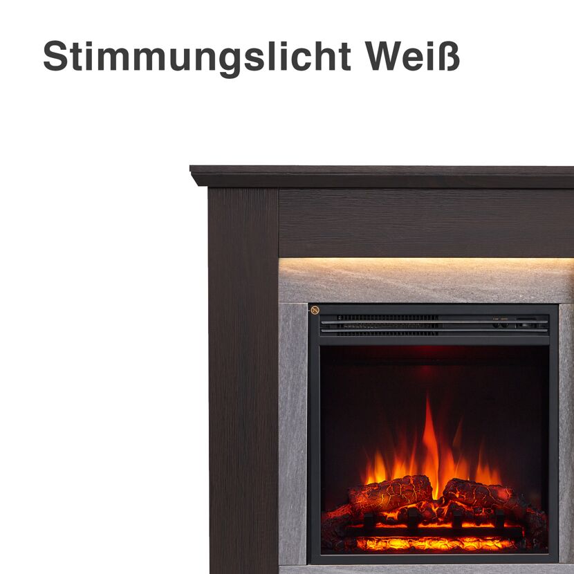 Elektrischer Kamin mit Flammen