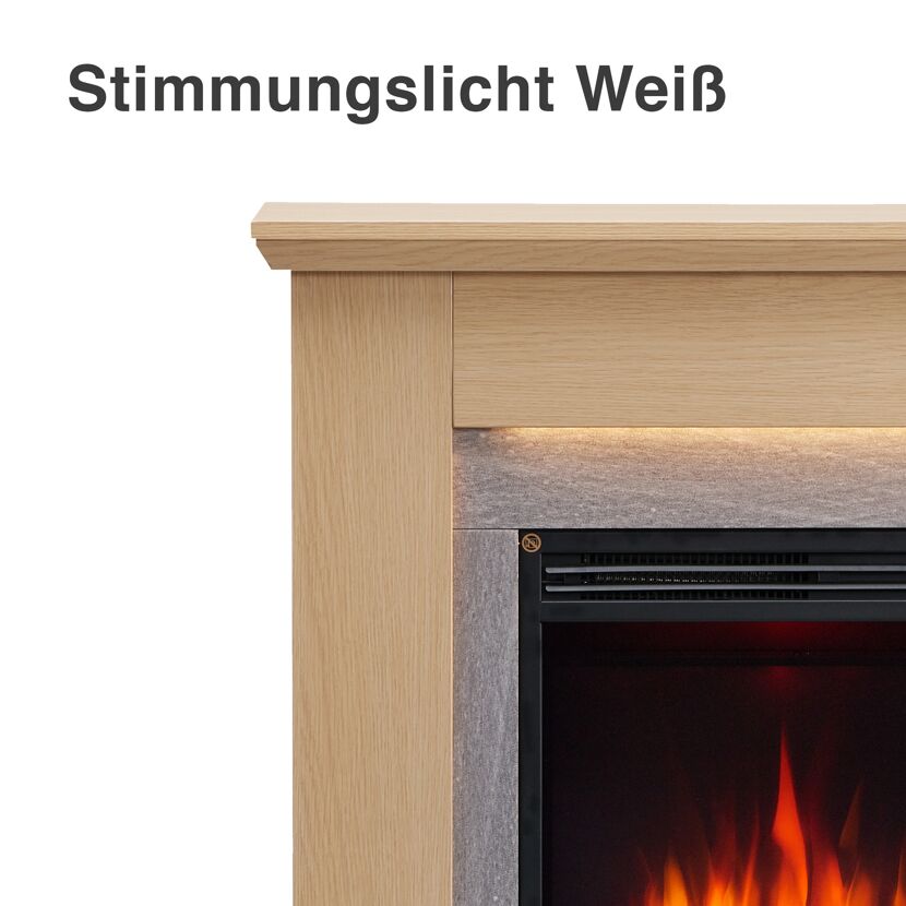 Elektrokamin mit Holzrahmen