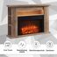 Elektrischer Kamin mit Holzdekor und Flammensimulation