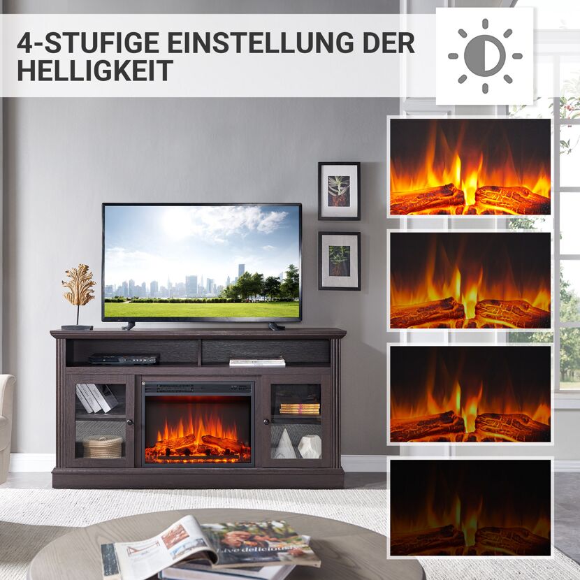 Elektrokamin mit vier Helligkeitsstufen