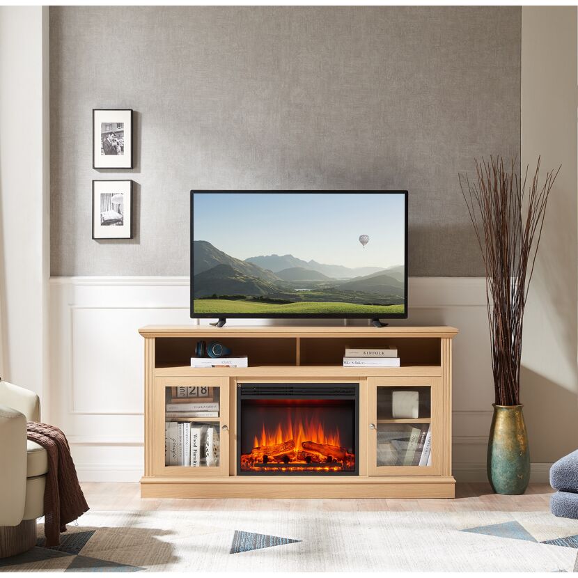 TV-Lowboard mit Elektrokamin