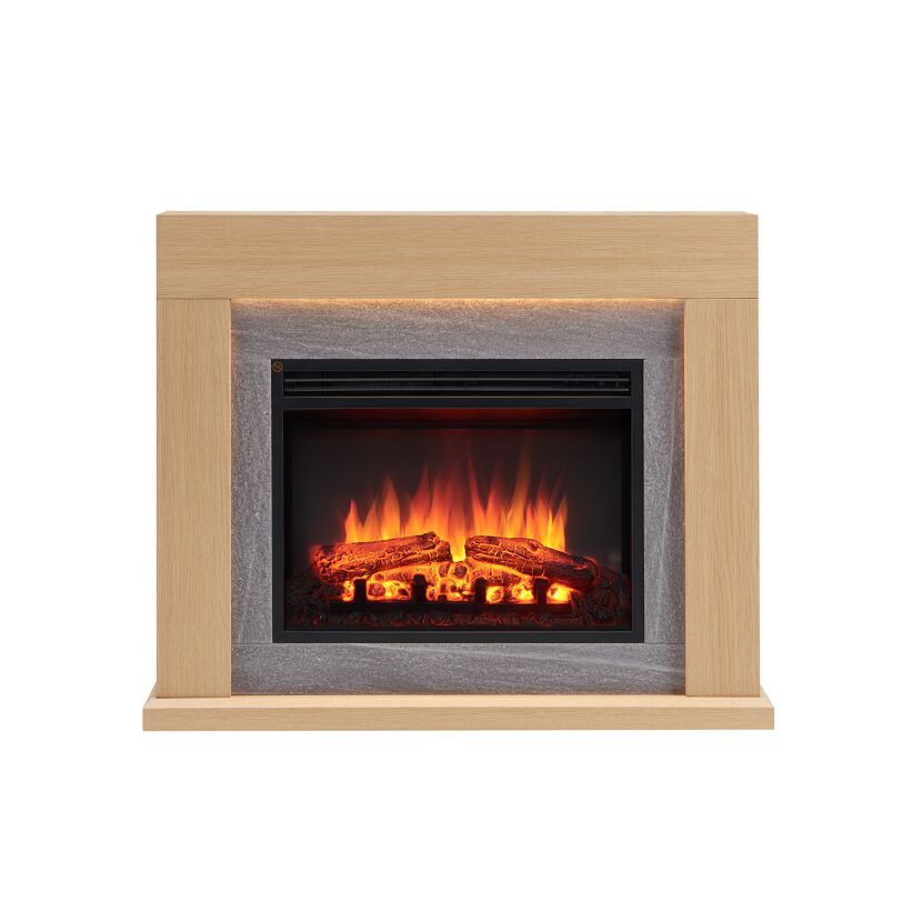 Elektrischer Kamin mit Dekofeuer