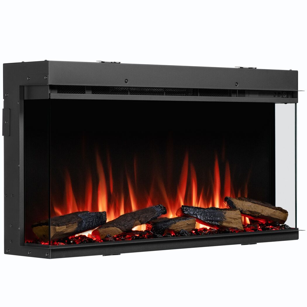 Elektrischer Kamin mit künstlichen Holzscheiten