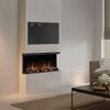 Elektrokamin mit TV an der Wand