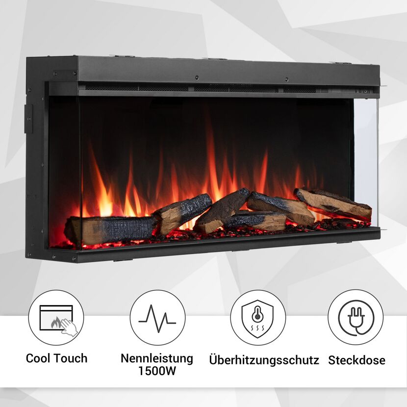 Elektrischer Kamin mit Flammensimulation