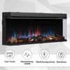 Elektrischer Kamin mit blau-orangen Flammen