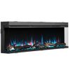 Elektrischer Kamin mit blau-orangenen Flammen