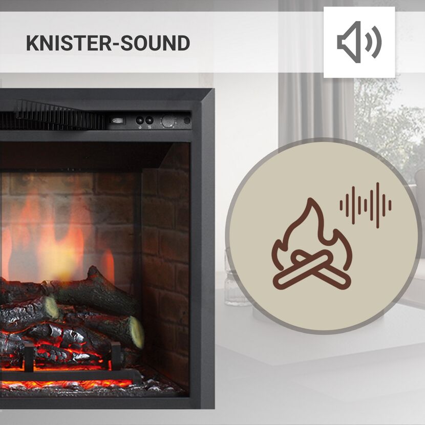 Elektrokamin mit Knister-Sound