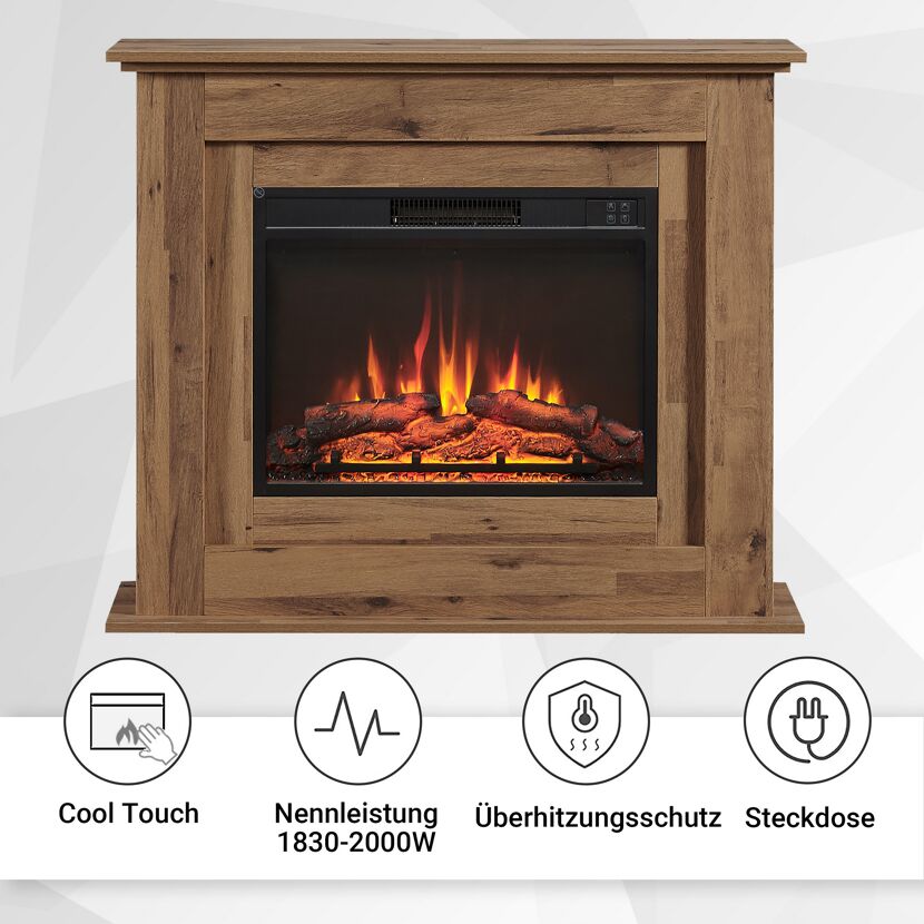 Elektrischer Kamin mit Flammensimulation