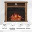 Elektrischer Kamin mit Holzoptik und Flammensimulation