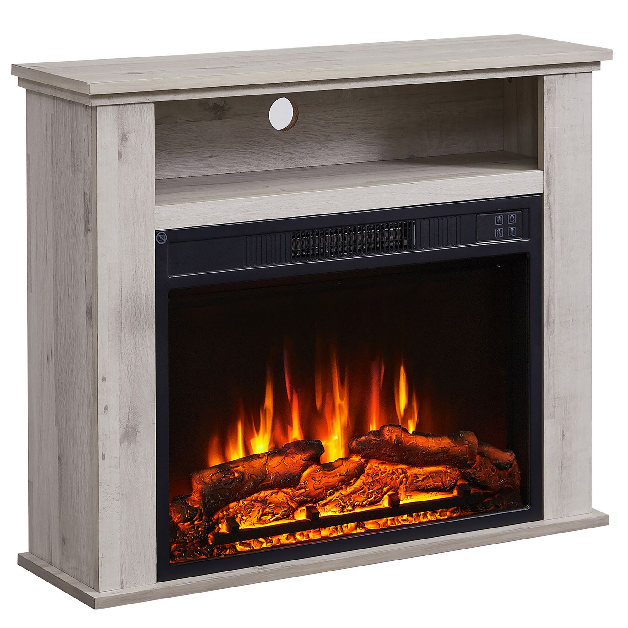 Elektrischer Kamin mit Ablage