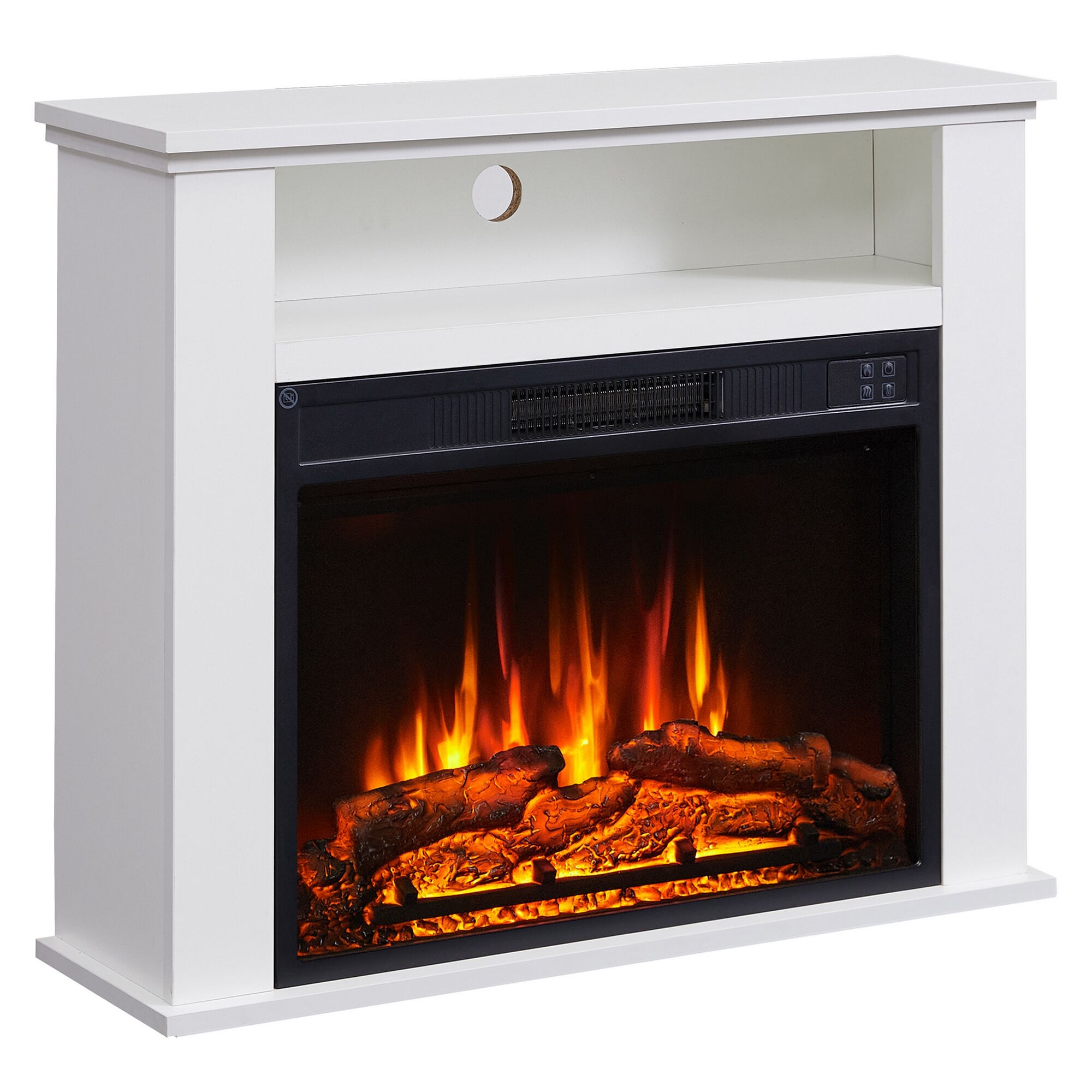 Elektrischer Kamin mit Ablage