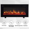 Schwarzer Elektrokamin mit Flammensimulation