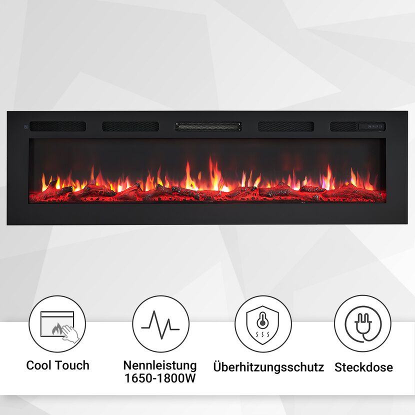 Elektrischer Kamin mit Flammensimulation