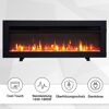 Schwarzer Elektrokamin mit Flammensimulation