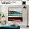 Einbaukamin unter einem Fernseher
