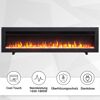 Schwarzer Elektrokamin mit Flammensimulation