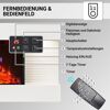 Bedienfeld und Fernbedienung Elektrokamin