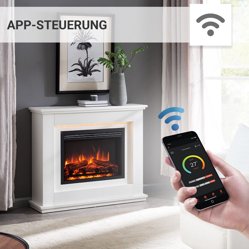 Elektrokamin mit App-Steuerung