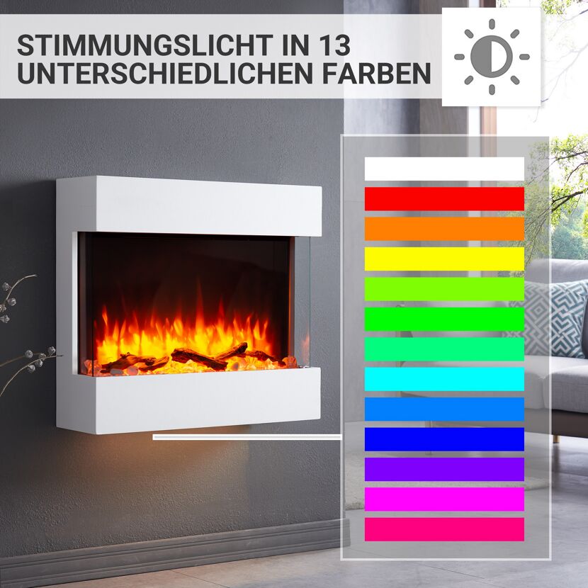 Elektrokamin mit 13 Farben