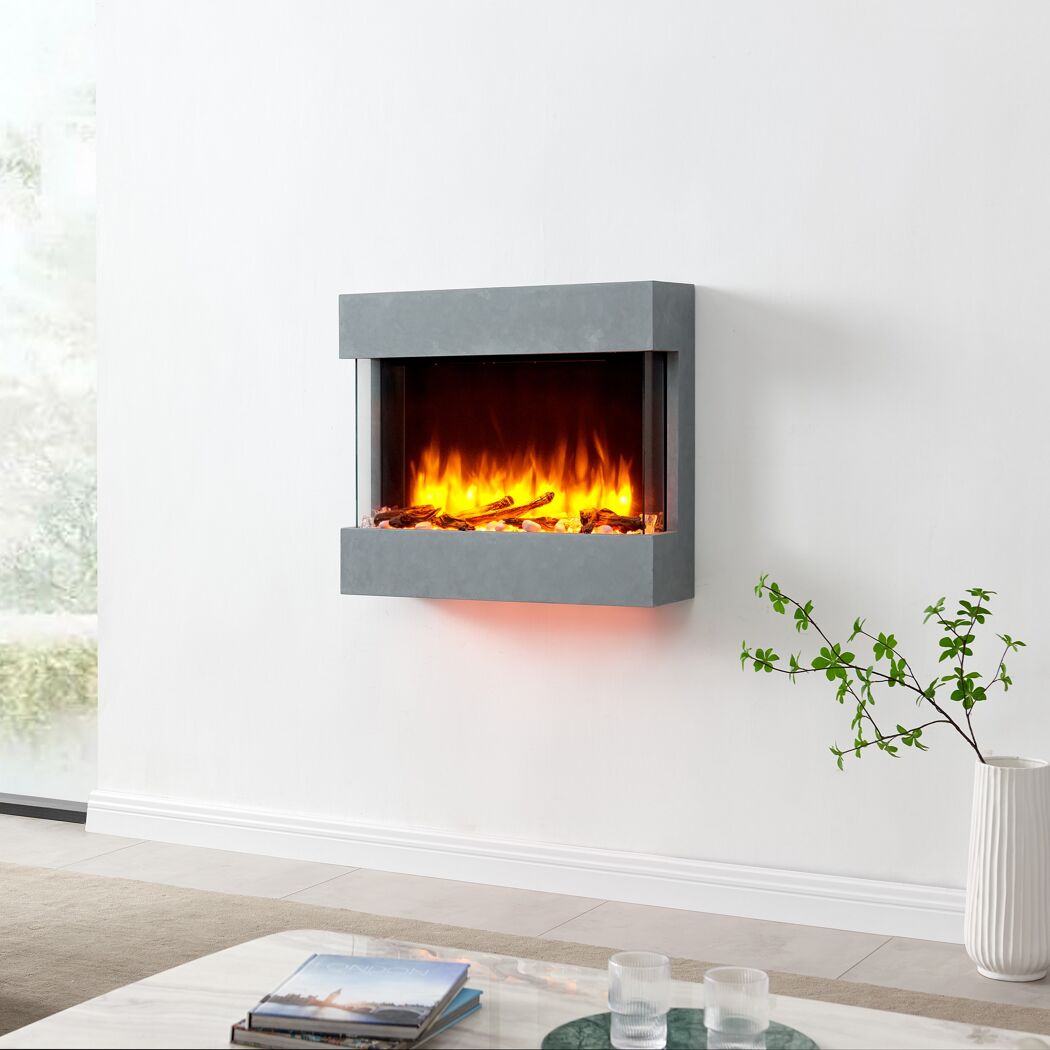 Elektrischer Wandkamin mit Flammensimulation