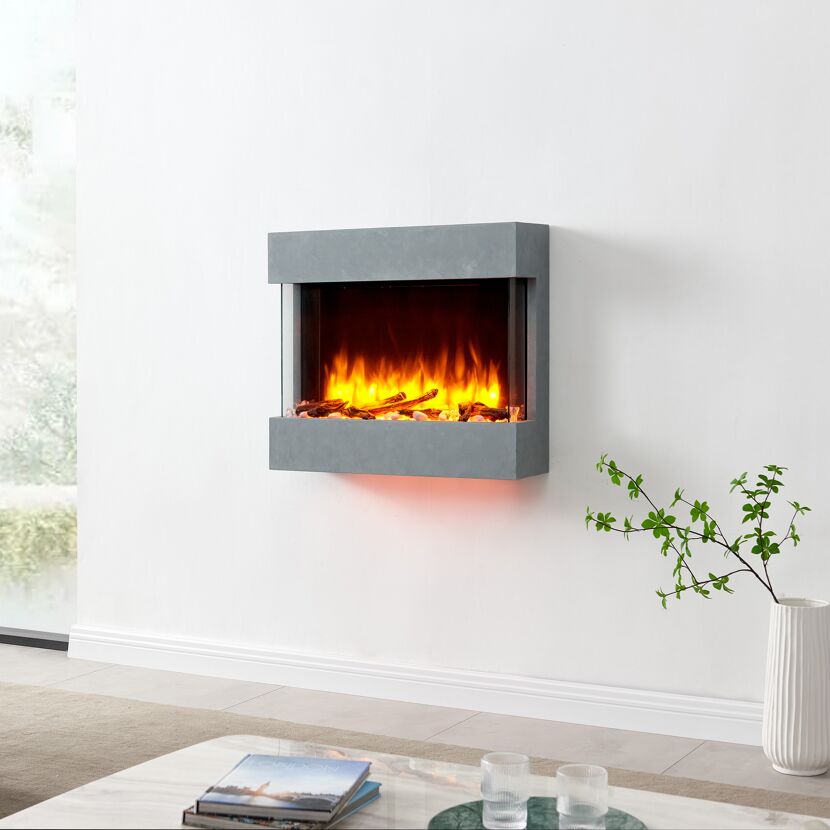 Elektrischer Wandkamin mit Flammensimulation
