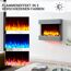 Elektrokamin mit drei verschiedenen Flammenfarben